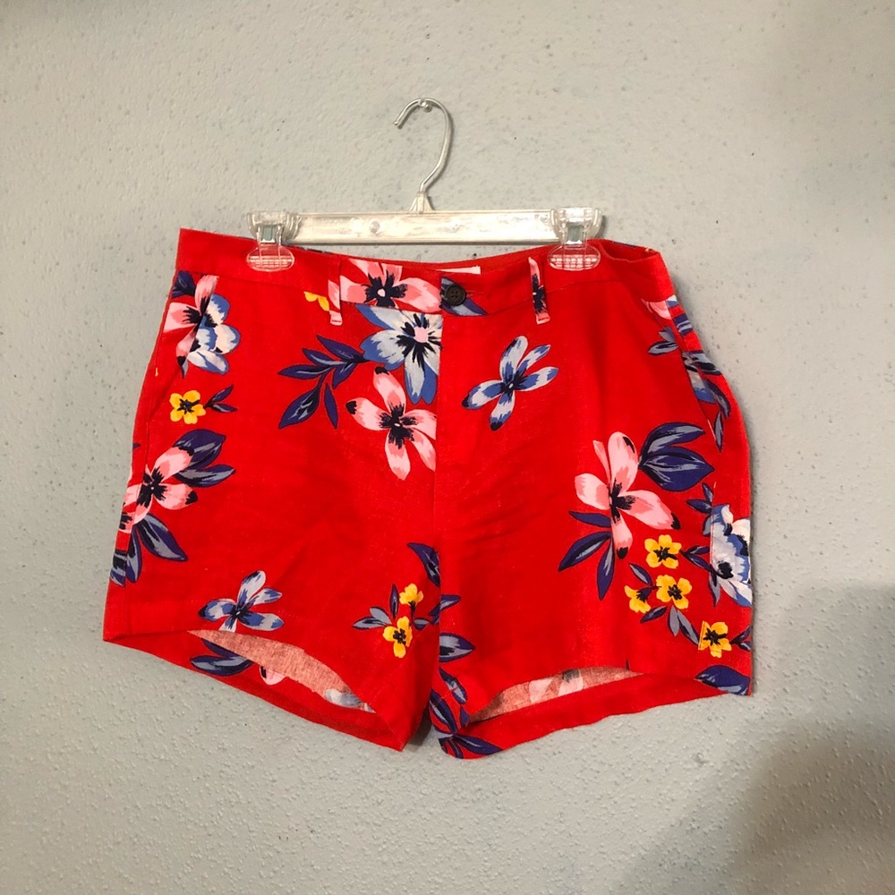 Old Navy Red Floral Shorts